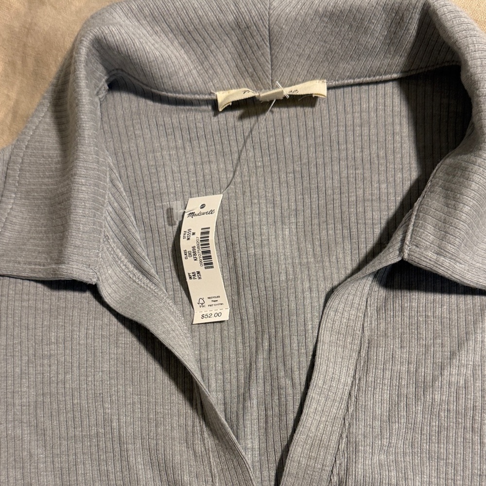 Madewell Draper Ribbed Polo - Picture 4 of 5